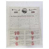 1875 Indiana Mortgage Bond with Coupons