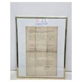 1849 Wabash & Erie Canal Land Sale Deed