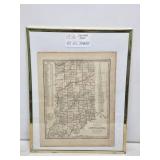 1836 Indiana Map by H.S Tanner
