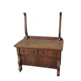 Quartersawn Oak Lowboy Dresser Base with Yoke
