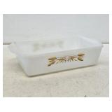 Vintage Fire-King Wheat Pattern Bread Pan