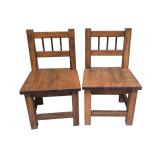 2 Primitive Wooden Child