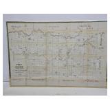 1871 Pike & Dubois County Indiana Framed Map