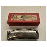 Early M.Hohner Echo Harmonica with Box