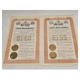 1911 & 1912 Owen County Indiana Pike Road Bonds