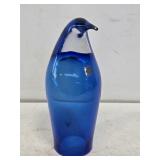 Blenko Blue Art Glass Penguin