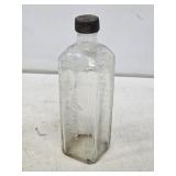 Early Dodge Embossed Glass Oil Bottle