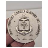 Heavy Pewter French Marines Medallion
