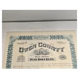 1906 Owen County Indiana Pike Road Bond