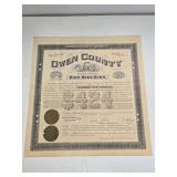 1899 Owen County Indiana Pike Road Bond