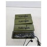 3 NIB Survivor Knives with Boxes