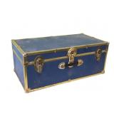 Vintage Lift Top Trunk with Brass Trim