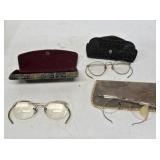 3 Early 12K Gold Filled Eyeglasses