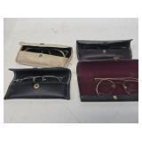 4 Early 12K Gold Filled Eyeglasses