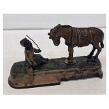 Rare Americana Kicking Mule Cast Iron Coin Bank
