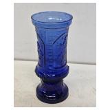 Cobat Blue Glass Excalibur Vase