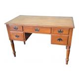 Mid-Century Maple Writing Desk with Drawers