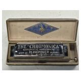 Early M.Hohner Chromonica with Original Box