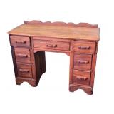 Wooden Mid-Century Vanity with Back Splash