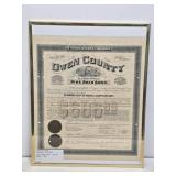 1902 Owen County Spencer Indiana Bond