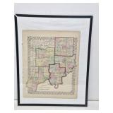 1867 Southern Indiana Map
