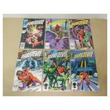 LOT OF 6 MARVEL COMICS DAREDEVIL 203 - 208