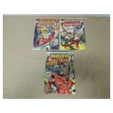 LOT OF 3 MARVEL COMICS DAREDEVIL BRONZE AGE BOOKS