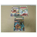LOT OF 3 MARVEL COMICS DAREDEVIL BRONZE AGE BOOKS