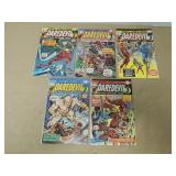 LOT OF 5 MARVEL COMICS DAREDEVIL BRONZE AGE BOOKS