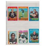 LOT OF 6 1970'S TOPPS FOOTBALL CARDS