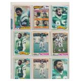 LOT OF 18 1970'S TOPPS FOOTBALL CARDS