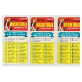 LOT OF 3 TOPPS 70 - 71 NBA BASKETBALL CHECKLIST 2