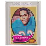 O. J. SIMPSON 1970 TOPPS NFL FOOTBALL CARD