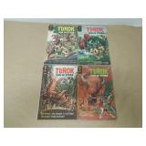 LOT OF 4 TUROK SON OF STONE DELL COMICS SILVER AGE