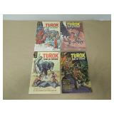 LOT OF 4 TUROK SON OF STONE DELL COMICS SILVER AGE