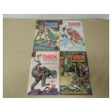 LOT OF 4 TUROK SON OF STONE DELL COMICS SILVER AGE