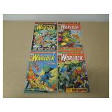 LOT OF 4 BRONZE AGE WARLOCK MARVEL COMIC BOOKS