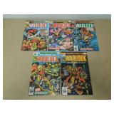LOT OF 5 BRONZE AGE WARLOCK MARVEL COMIC BOOKS