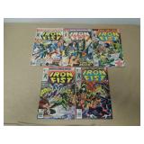 LOT OF 5 IRON FIST BRONZE AGE MARVEL COMIC BOOKS