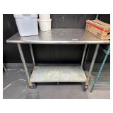 48ï¿½ Stainless Steel Work Table on Casters