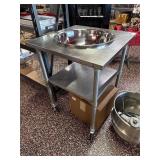 New! 30' Work Table w/ Mixing Bowl