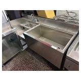 59' Back Bar Drain Board, Sink & Ice Well