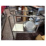 Stainless Steel 29ï¿½ 2 Bowl Breading Cart