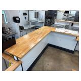10' x 7' L Shaped Butchers Block Countertop