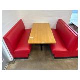 60' Dining Table w/ 2 Booth Seats