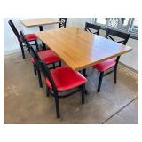48' Solid Wood Top Dining Table w/ 4 Chairs