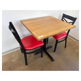 30' Solid Wood Top Dining Table & 2 Chairs