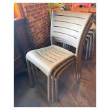 4x Metal Outdoor Dining Chairs