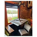 2x 36' High Top Metal Outdoor Tables