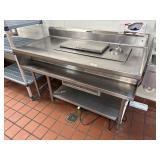 60' Stainless Steel Work Table w/ Ice Cream Freeze